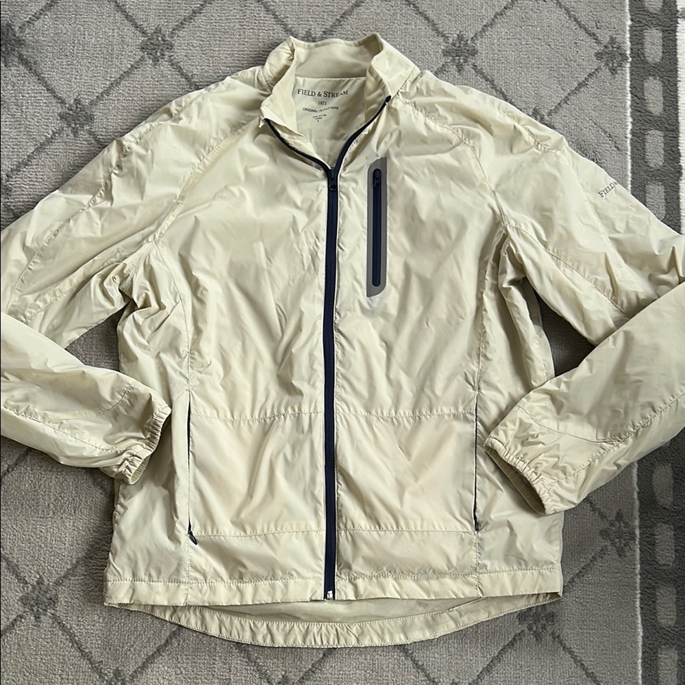 Field & Stream Cream Fleece Lined Windbreaker Jacket
